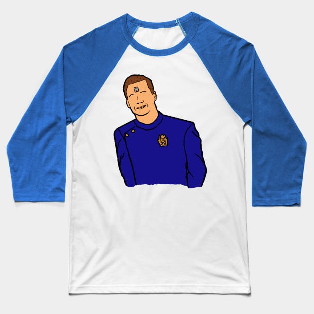 Arnold Rimmer From Red Dwarf Baseball T-Shirt by CaptainHuck41